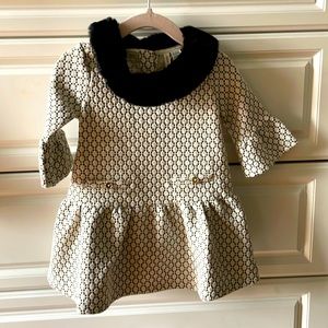 Janie and Jack Fur trimmed dress